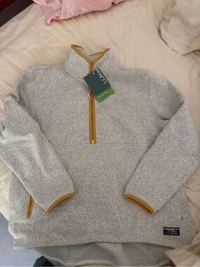 L.L BEAN SWEATER HALF ZIP FLEEXE